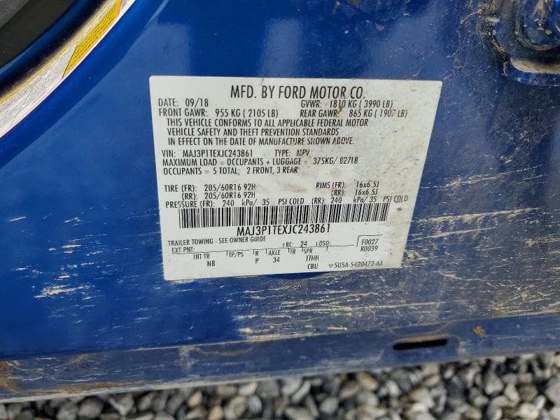 2018 FORD ECOSPORT SE 13
