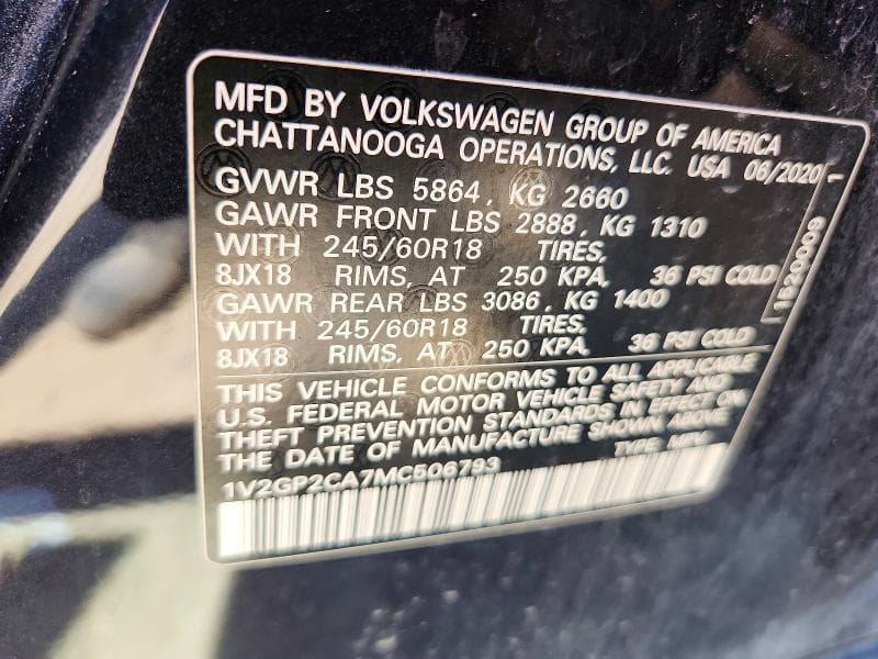 2021 VOLKSWAGEN ATLAS S 13