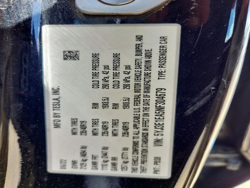 2022 TESLA MODEL 3 12