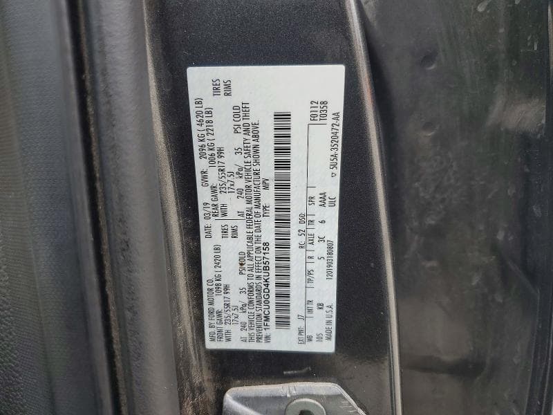 2019 FORD ESCAPE SE 12