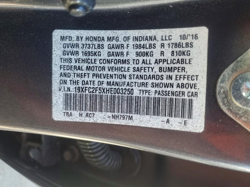 2017 HONDA CIVIC LX 12