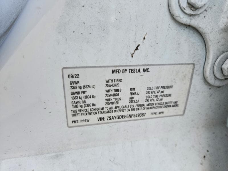 2022 TESLA MODEL Y 12