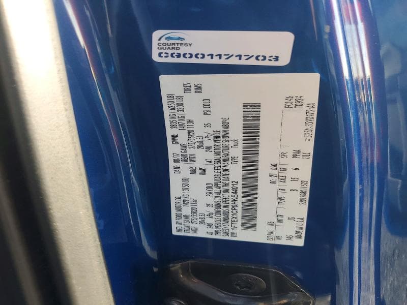 2017 FORD F150 SUPER CAB 12