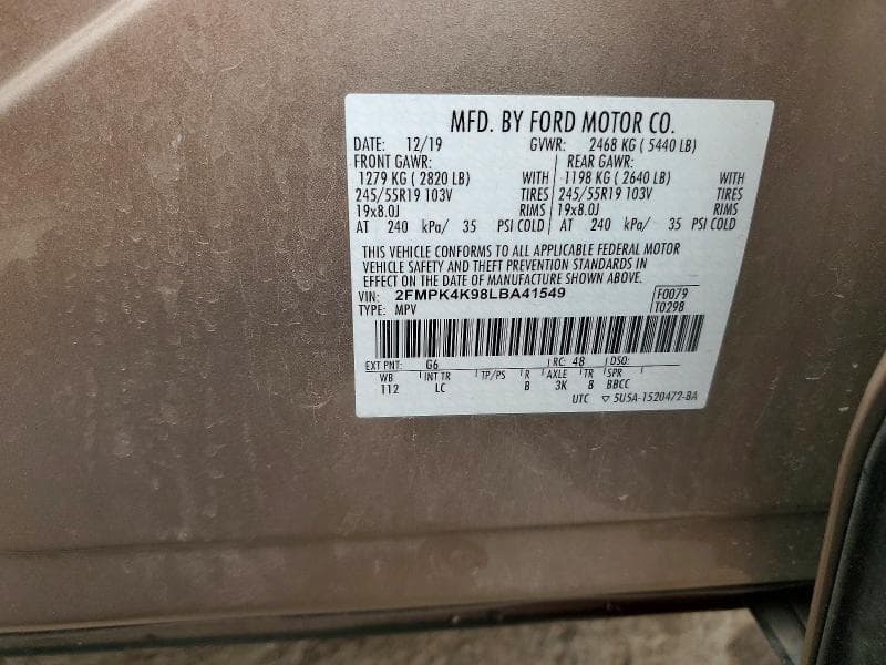 2020 FORD EDGE TITANIUM 13