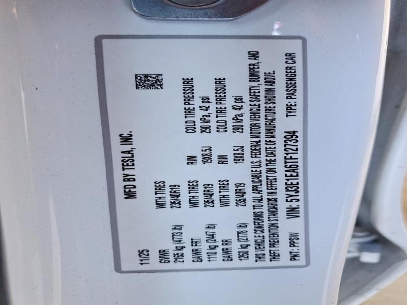 2026 TESLA MODEL 3 12