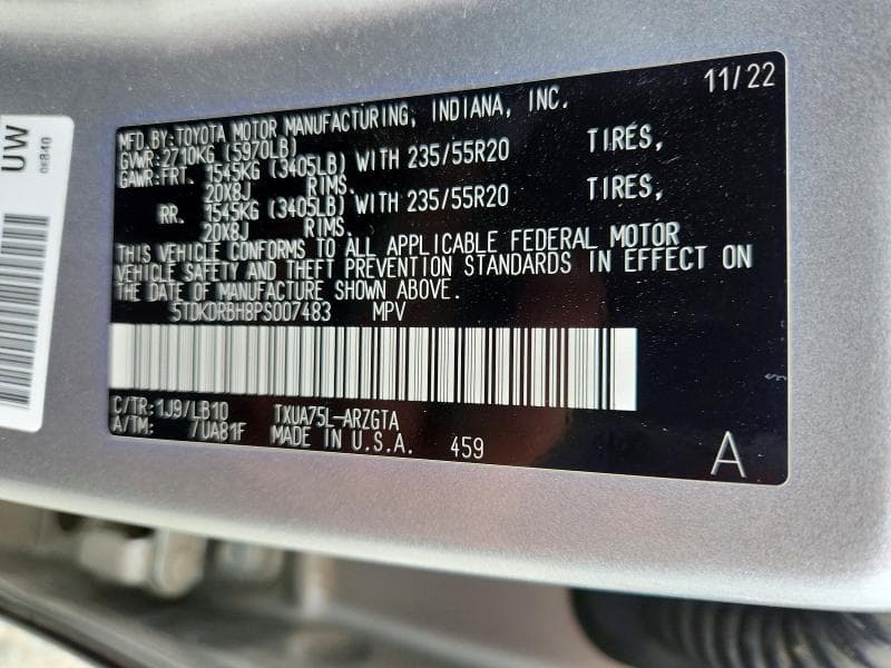 2023 TOYOTA HIGHLANDER LIMITED 13