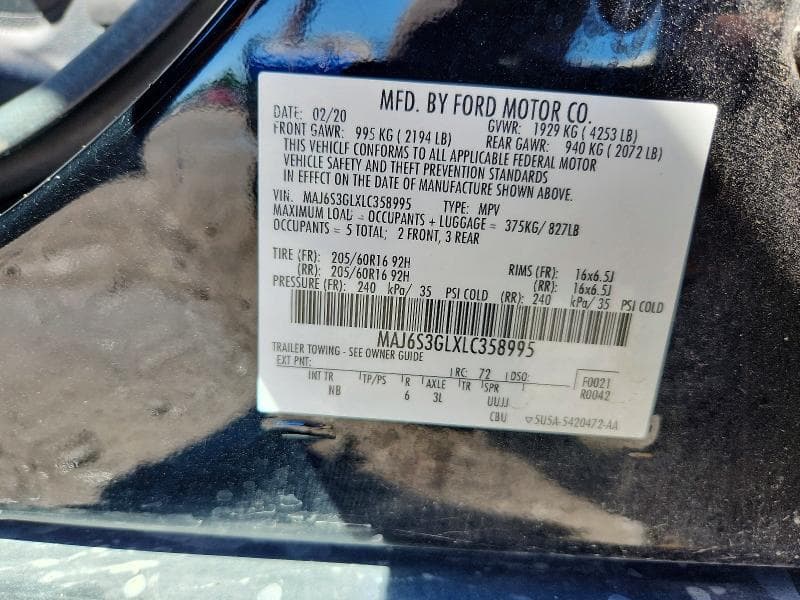 2020 FORD ECOSPORT SE 12
