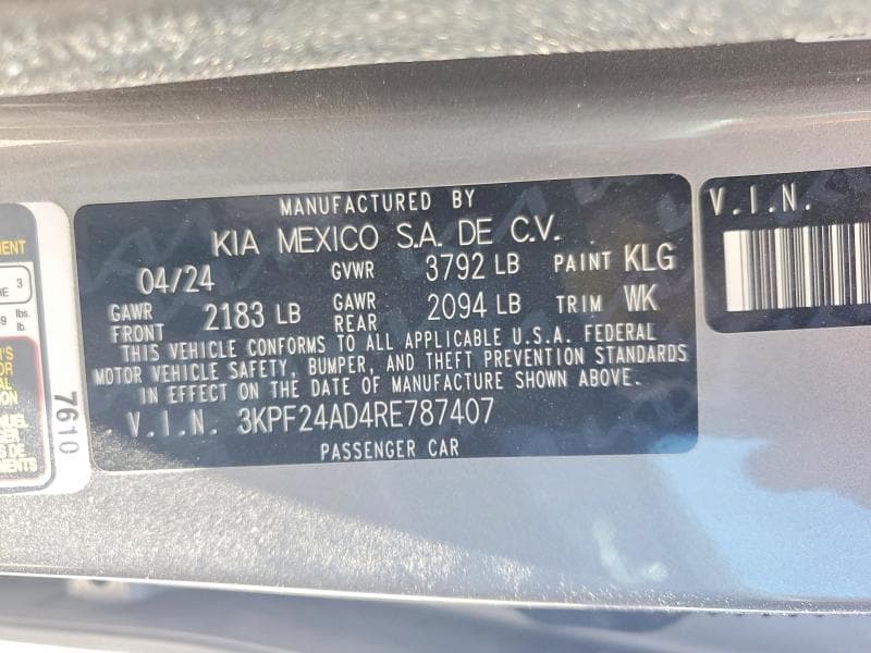 2024 KIA FORTE LXS 13