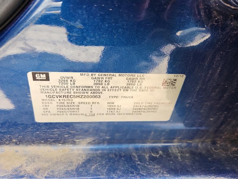 2017 CHEVROLET SILVERADO K1500 LT 12