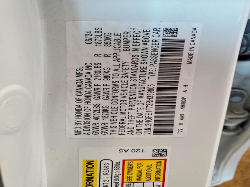 2024 HONDA CIVIC EX 13