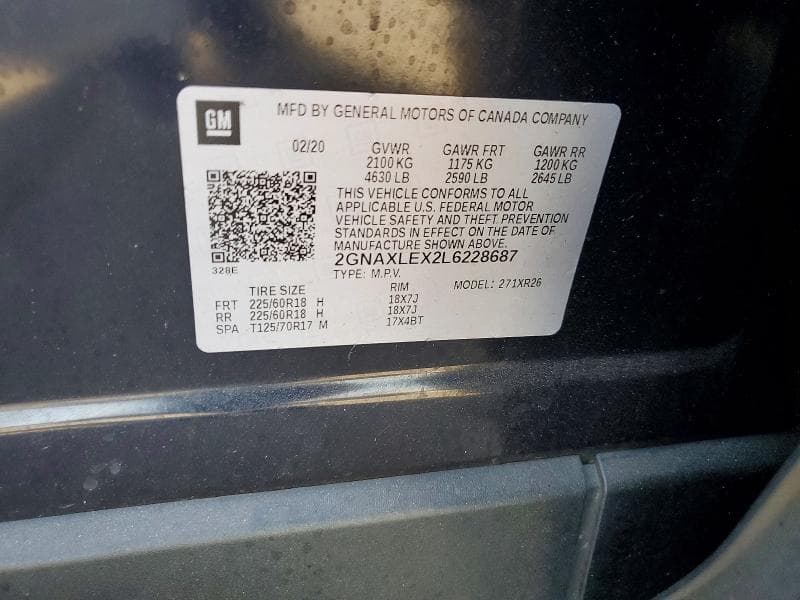 2020 CHEVROLET EQUINOX LT 14