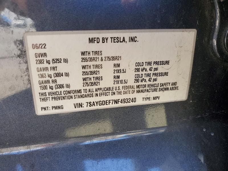 2022 TESLA MODEL Y 13