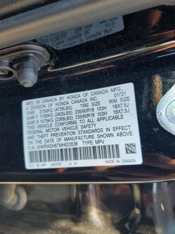2021 HONDA CR-V EXL 13