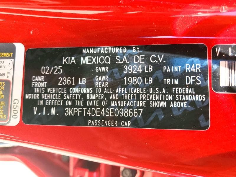 2025 KIA K4 LXS 12