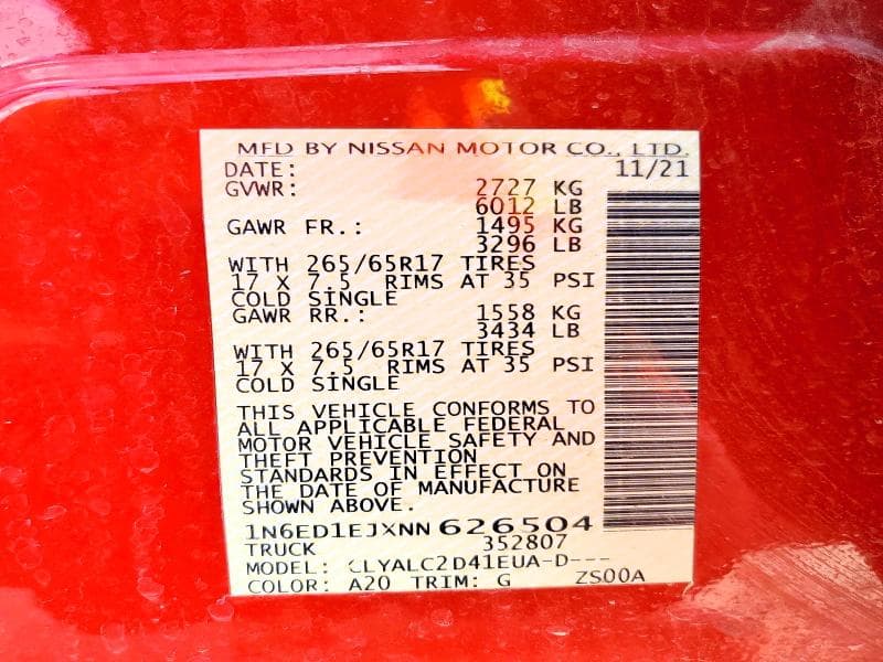 2022 NISSAN FRONTIER SV 14