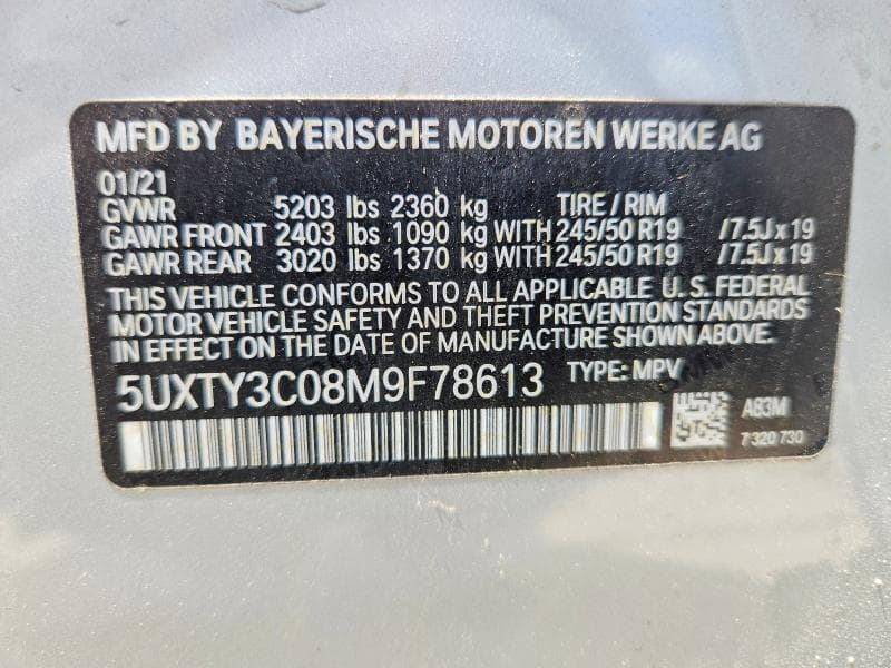 2021 BMW X3 SDRIVE30I 13