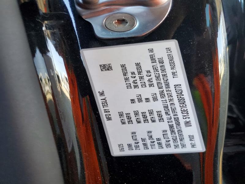 2025 TESLA MODEL 3 12