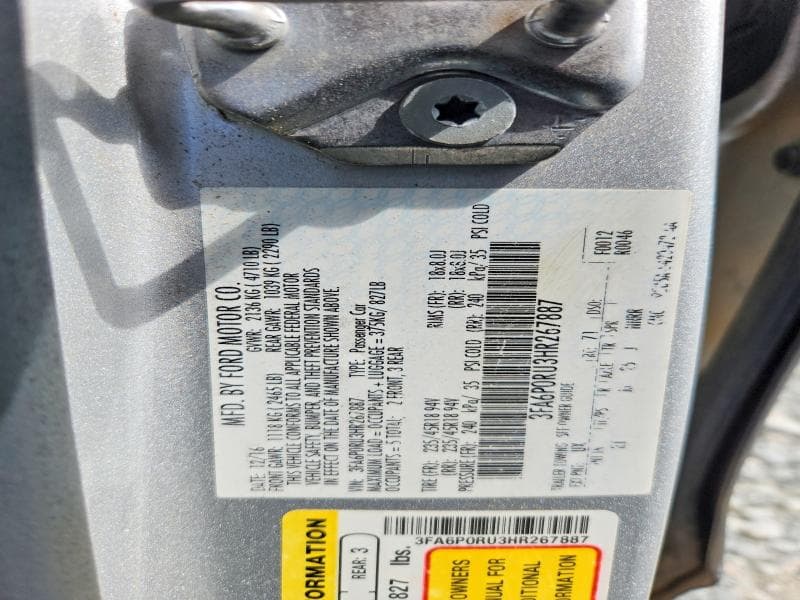 2017 FORD FUSION TITANIUM HEV 13