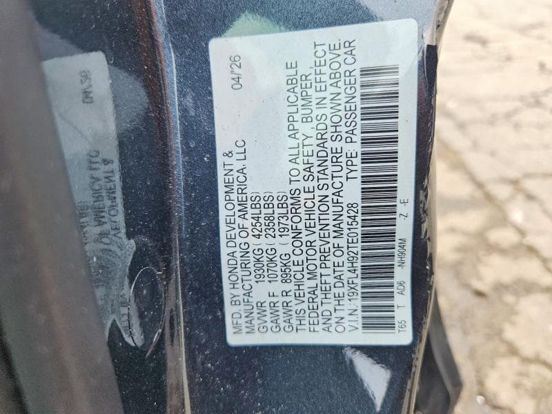 2026 HONDA CIVIC SPORT TOURING 12