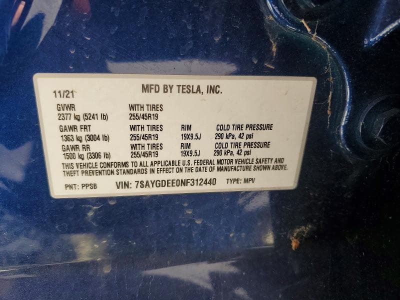 2022 TESLA MODEL Y 14