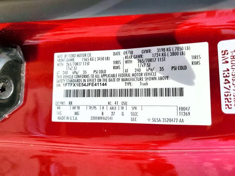 2018 FORD F150 SUPER CAB 13