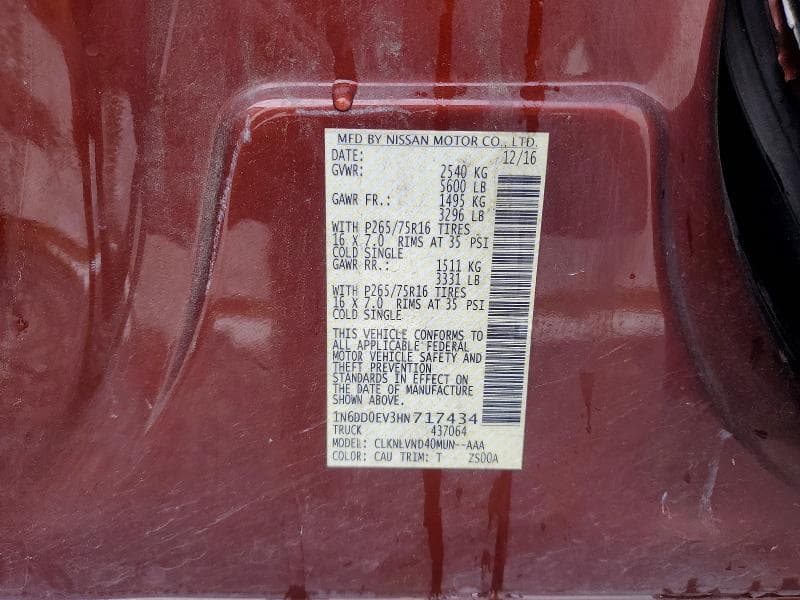 2017 NISSAN FRONTIER PRO-4X 13