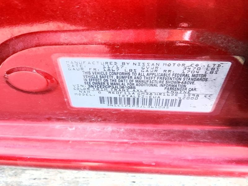 2018 NISSAN VERSA NOTE SV 12