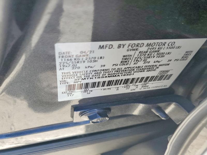 2021 FORD MUSTANG MACH-E SELECT 12