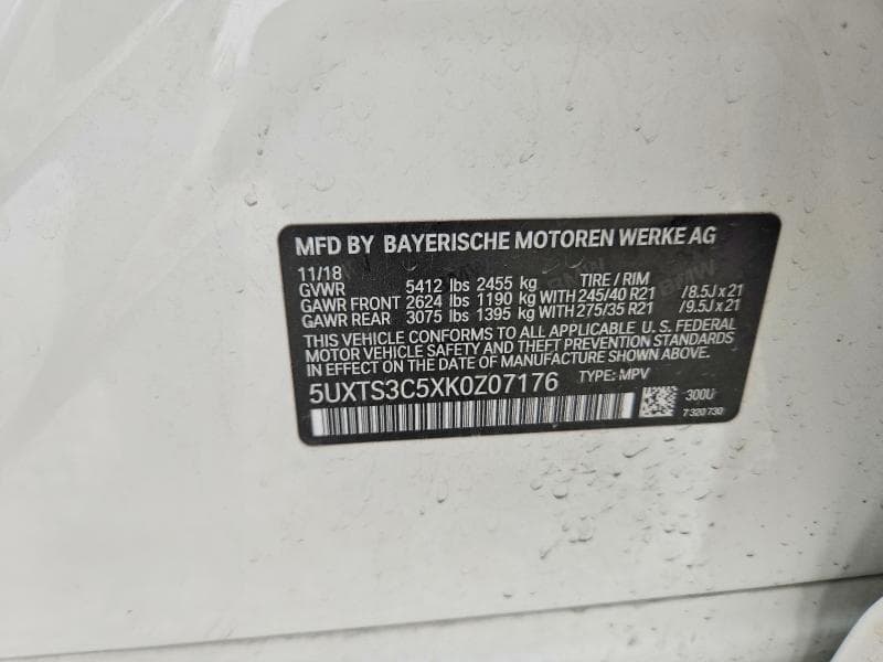 2019 BMW X3 XDRIVEM40I 12