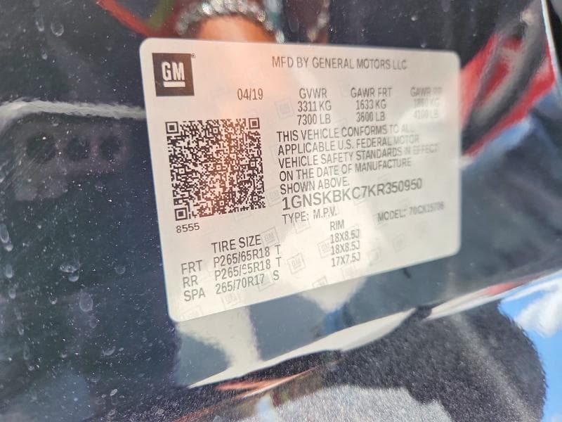 2019 CHEVROLET TAHOE K1500 LT 14