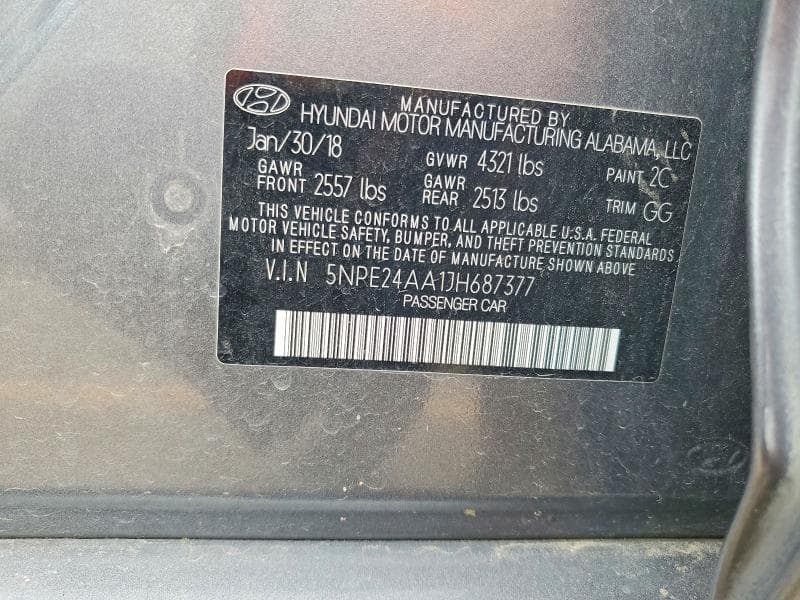 2018 HYUNDAI SONATA ECO 12