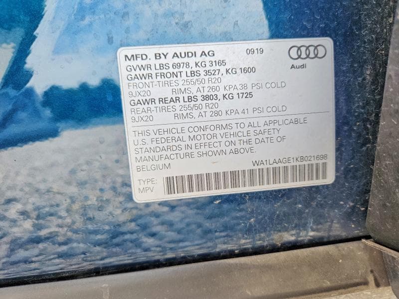 2019 AUDI E-TRON PREMIUM PLUS 12
