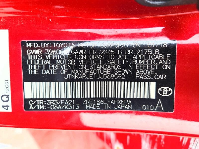 2018 TOYOTA COROLLA IM BASE 13