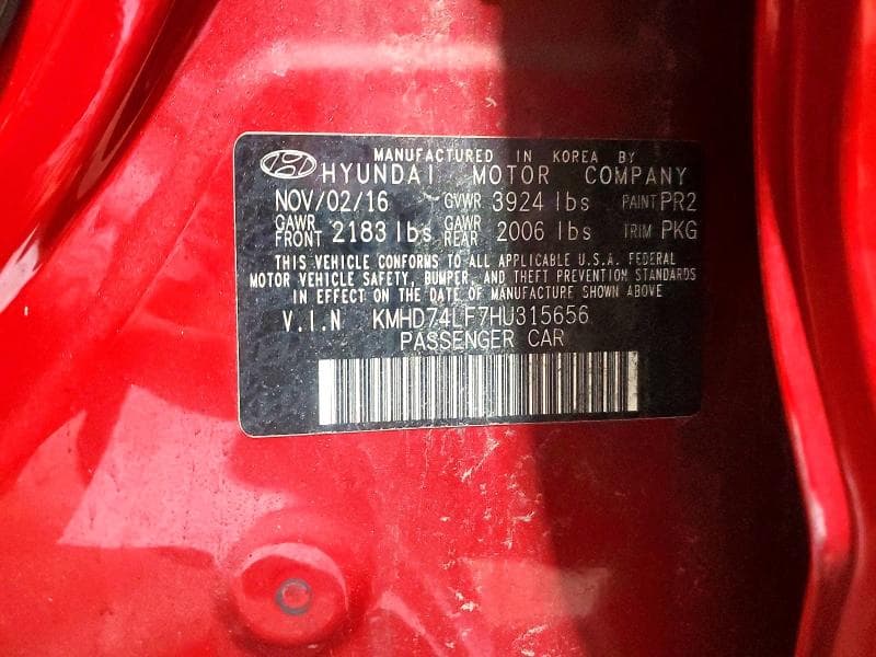 2017 HYUNDAI ELANTRA SE 12