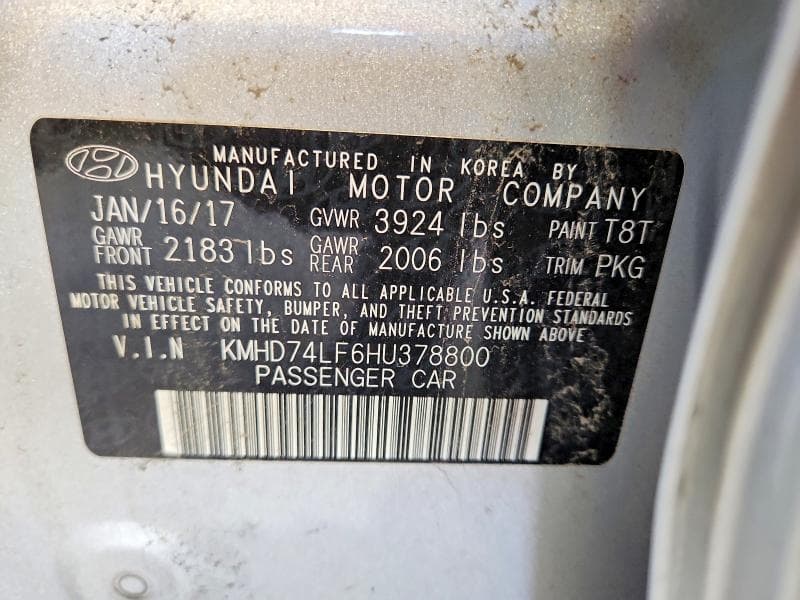 2017 HYUNDAI ELANTRA SE 12