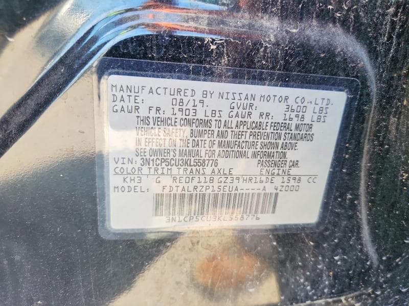 2019 NISSAN KICKS S 13