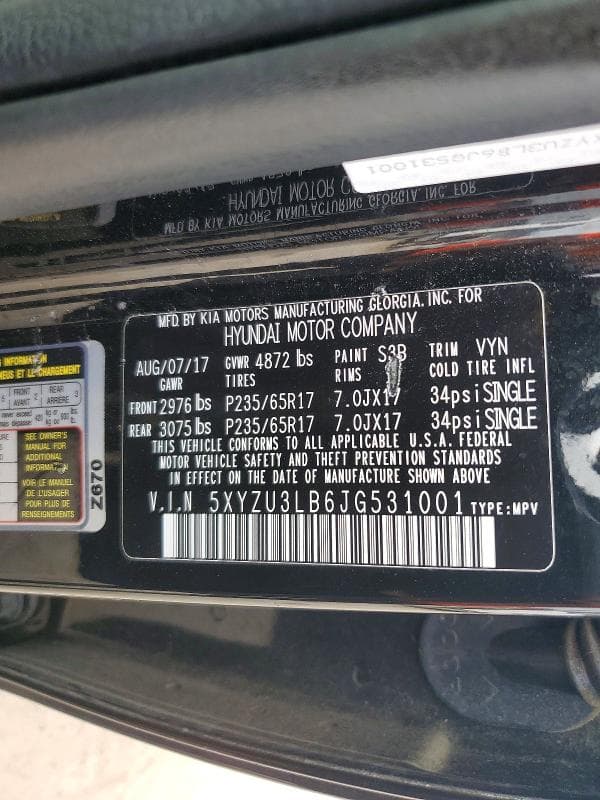 2018 HYUNDAI SANTA FE SPORT 2.4L 14