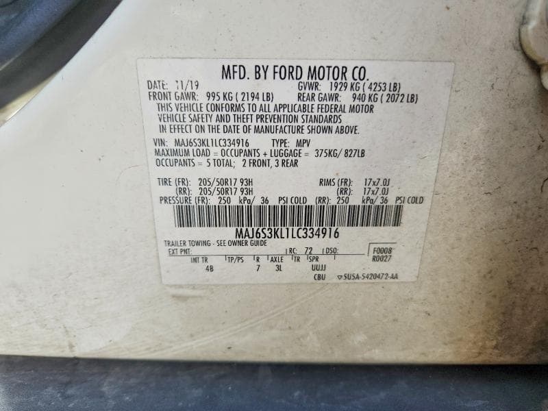2020 FORD ECOSPORT 12