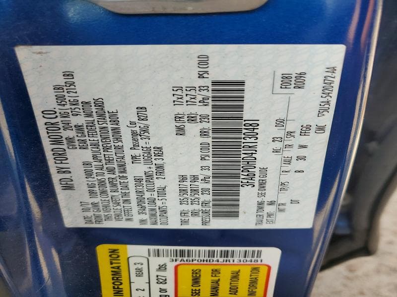 2018 FORD FUSION SE 12