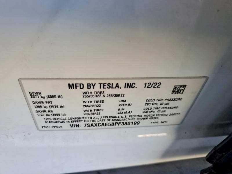 2023 TESLA MODEL X 12