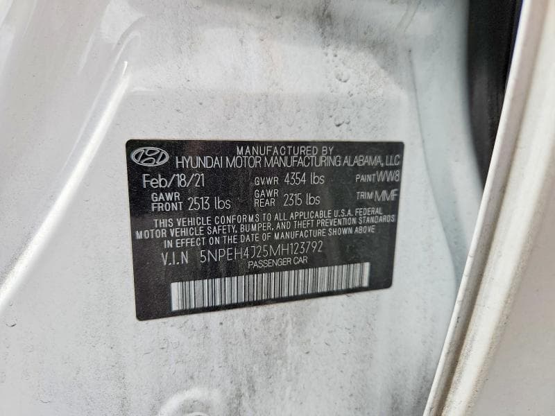 2021 HYUNDAI SONATA LIMITED 12