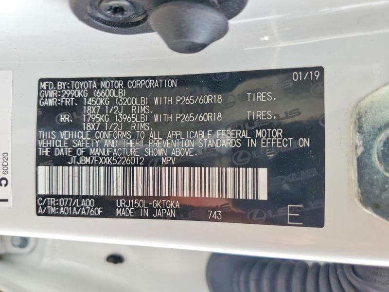 2019 LEXUS GX 460 13