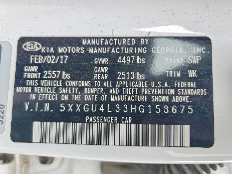 2017 KIA OPTIMA EX 12