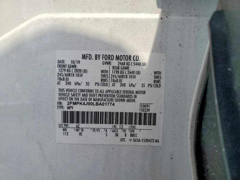 2020 FORD EDGE SEL 13