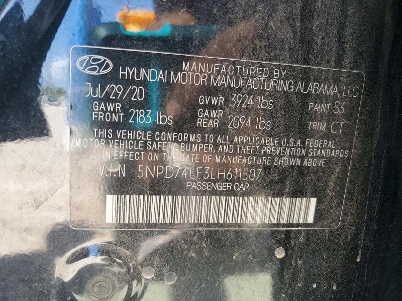 2020 HYUNDAI ELANTRA SE 12