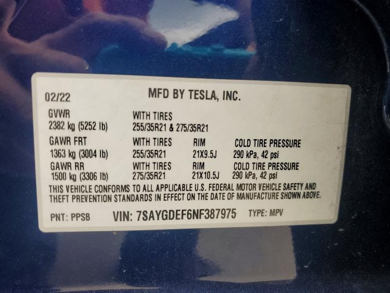 2022 TESLA MODEL Y 13