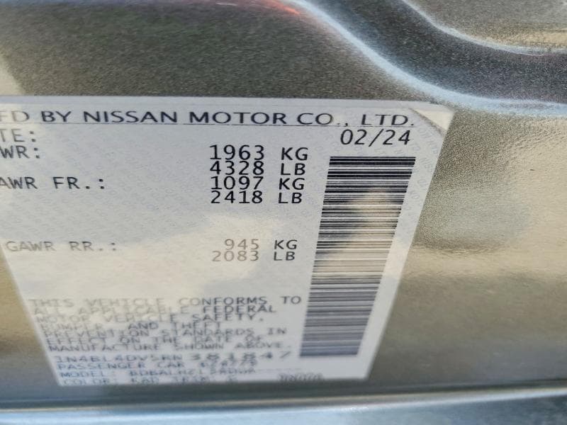 2024 NISSAN ALTIMA SV 12