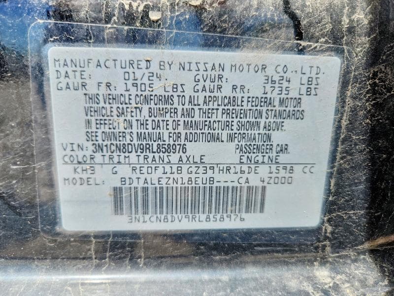 2024 NISSAN VERSA S 12