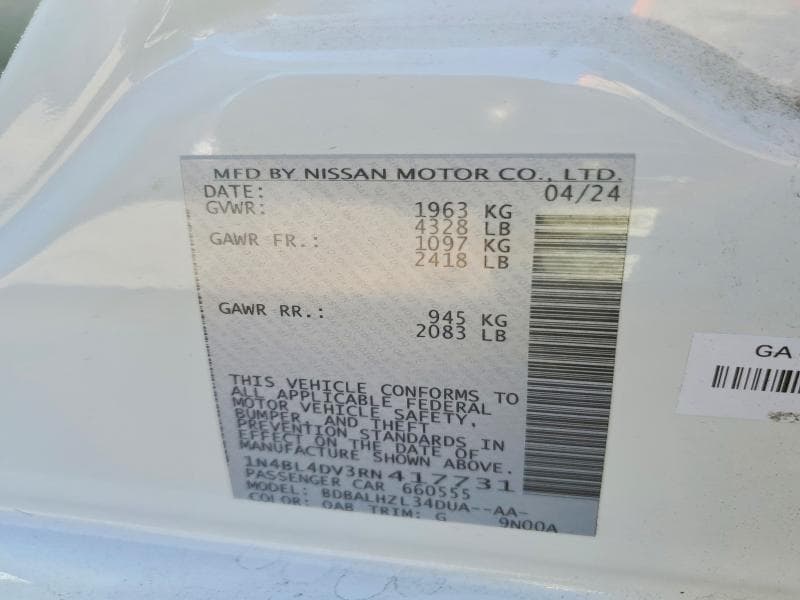 2024 NISSAN ALTIMA SV 12