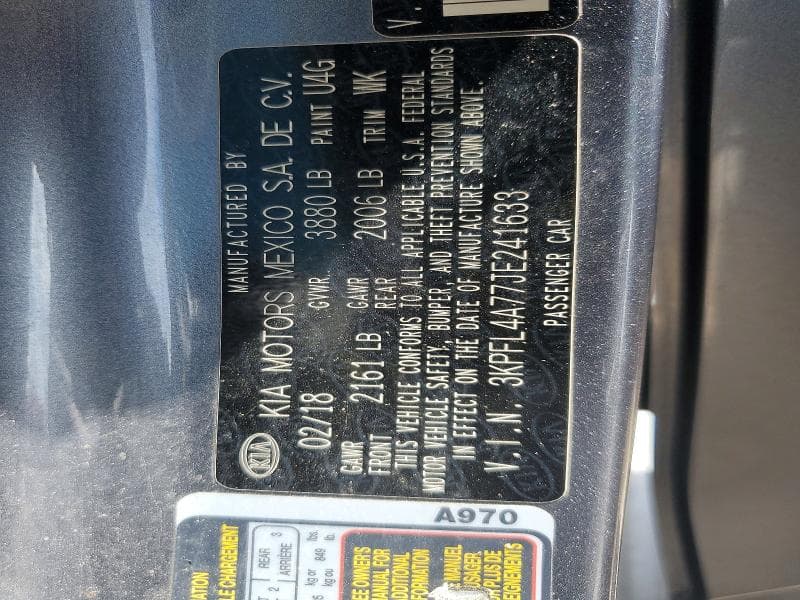 2018 KIA FORTE S 12